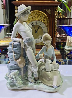 西班牙Lladro雅致田园题材经典大作人物动物群像场景故事摆件写实