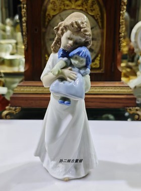 西班牙原产NAO By Lladro雅致瓷偶手工制布娃娃家居装饰摆件中古