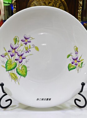 英国产Royal Albert皇家阿尔伯特每月之花系列二月紫罗兰点心赏盘