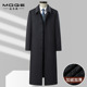过膝商务休毛呢大衣男外套 男士 新款 羊毛呢大衣加绒加厚超长款 冬季