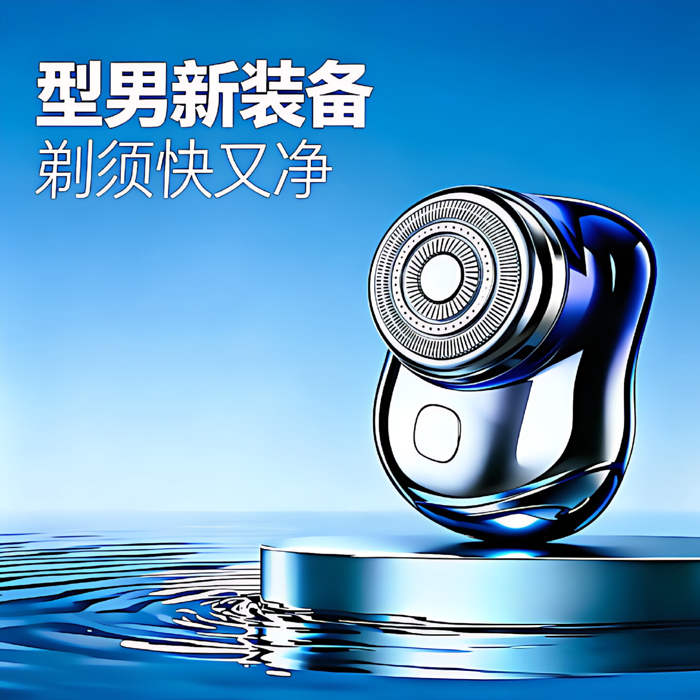新款P10三环刀网电动男士剃须刀旅行便携数显迷你刮胡须刀