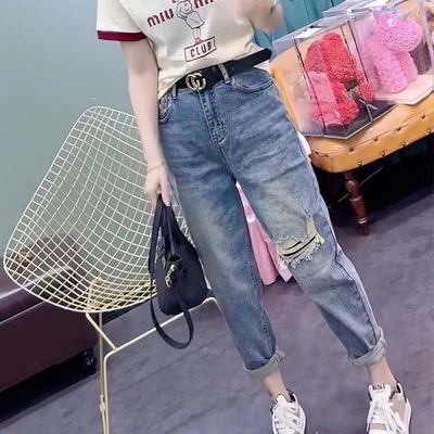 2025春季新款复古老爹牛仔裤女