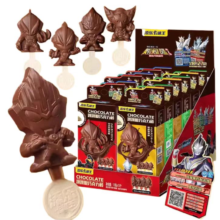 添乐卡通王跳跳糖奥特曼巧克力棒