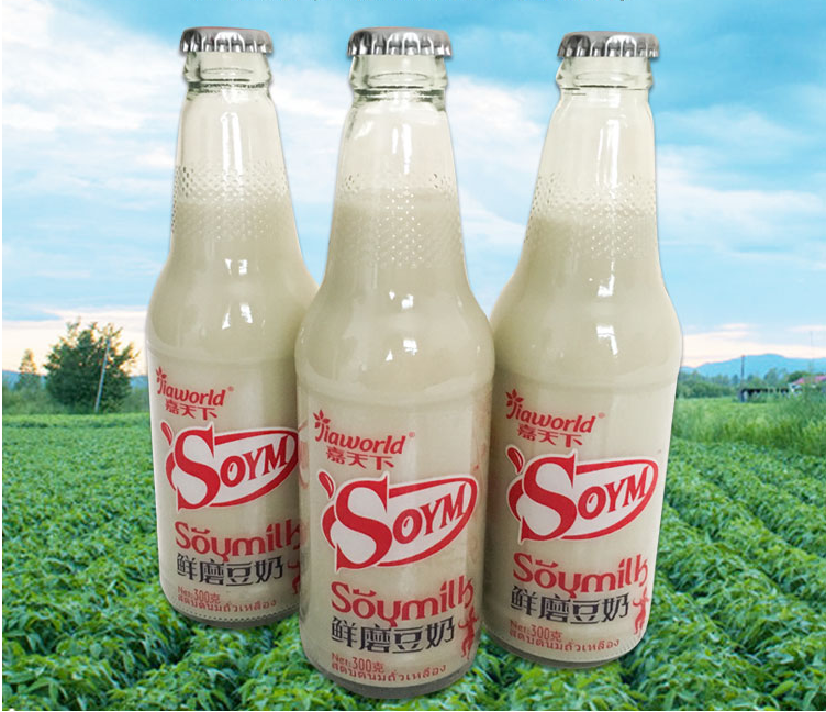 豆奶嘉天下鲜磨豆奶原味大豆饮品玻璃瓶装300mlx24瓶 3箱起包邮