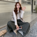 设计感流行打底阔腿裤套装女2025秋季新款高级感减龄气质三件套，女装套装/套裙，2C119