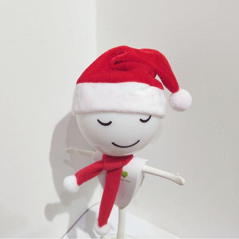节庆红酒饮料瓶装饰迷你圣诞帽娃娃公仔圣诞节小帽子围巾刀叉配件