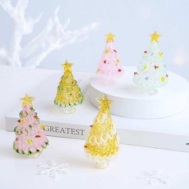 琉璃圣诞树旋转淄博琉璃圣诞节网红桌面装饰礼品摆件景德镇爆款