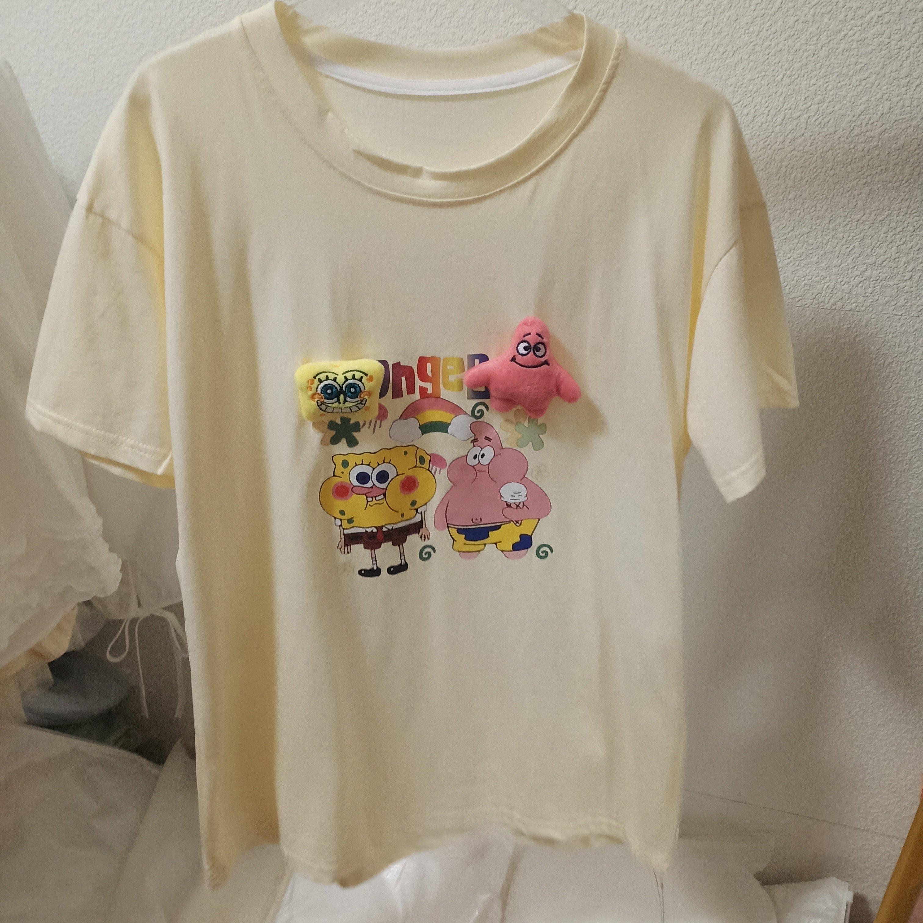 新款宽松显瘦立体卡通短袖T恤女休闲圆领可爱图案印花减龄上衣潮