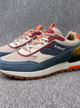 外贸订单大牌捡漏真皮反绒牛皮阿甘鞋厚底复古运动休闲华夫鞋男鞋