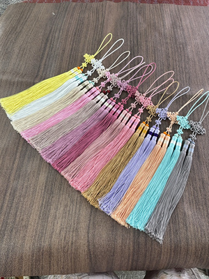 回笼须挂坠流苏 古法手工流苏人丝双色缠头款