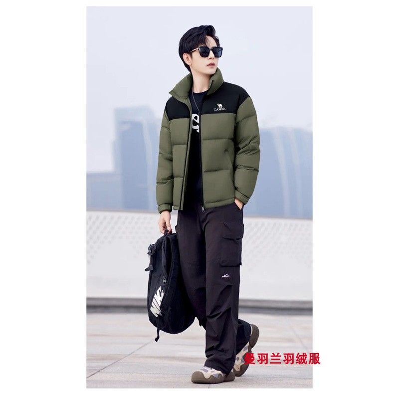 2026新款01羽绒服九半成品情侣衣皮衣壳冬男女休闲面包服翻新定