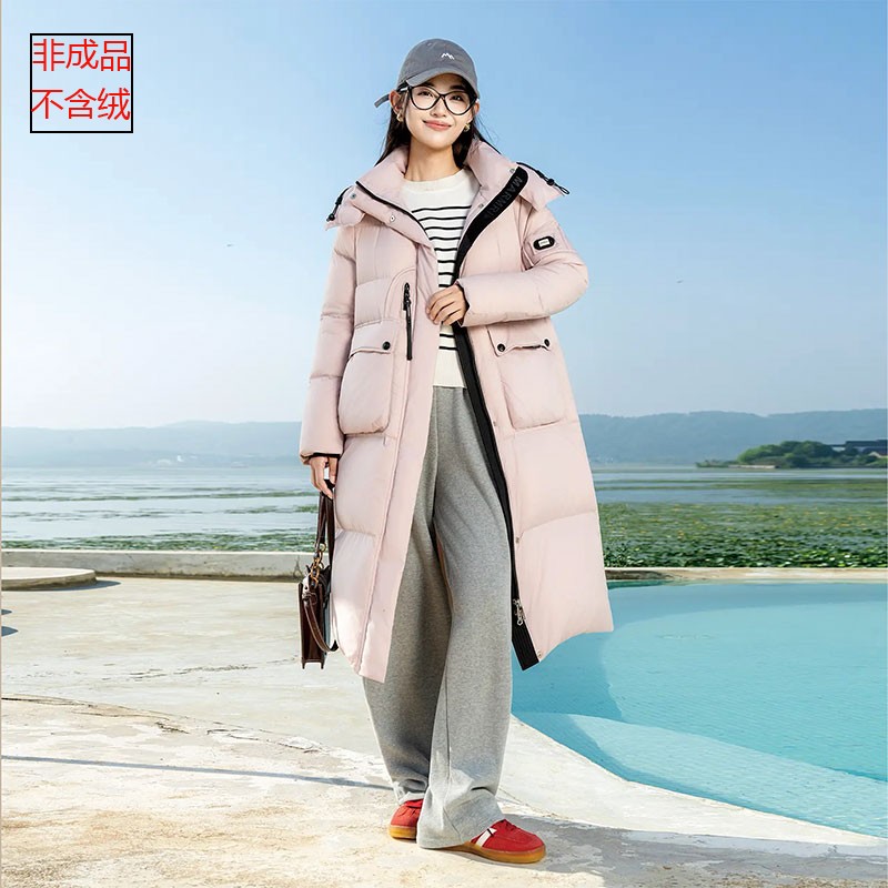 2025新款809羽绒服九半成品冬长款宽松泡芙面包服衣皮壳翻新定做