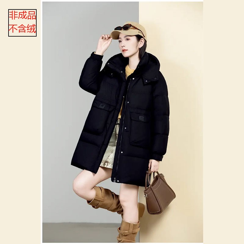 2025新款2633羽绒服九半成品冬女中长泡芙面包服衣皮壳翻新定做