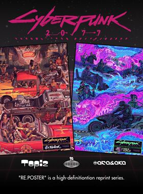 Cyberpunk 2077 赛博朋克边缘行者印刷版画有框装饰画挂桌面收藏