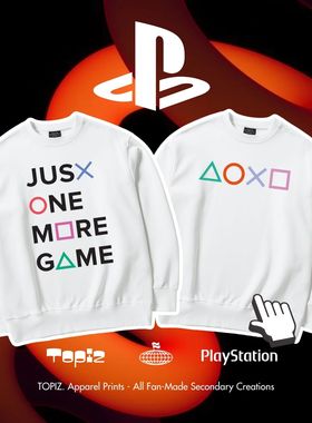 TOPIZ.Playstation时尚日本索尼游戏周边联名圆领卫衣男女长袖