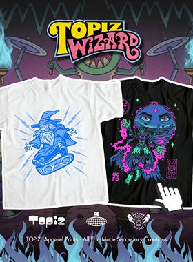 Wizard Vintage复古短袖T恤男女宽松纯棉大码中土巫师女巫地下城