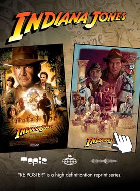 INDIANA JONES 夺宝奇兵哈利波特星球大战电影海报Mondo有框画