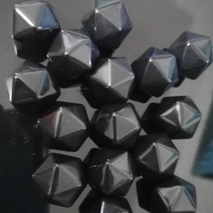 20面空白骰子黑色筛子光板白板光面骰子正二十面体桌游跑团配件