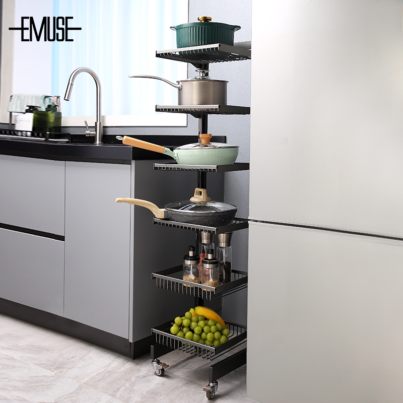 伊沐馨太空铝北欧风多层落地锅架