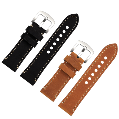 适配卡西欧适中真皮表带哑光