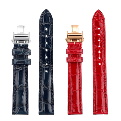 适配积家约会翻转系列鳄鱼皮表带