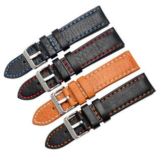 意大利真皮表带适用豪利时潜水 帝舵-碧湾M79250BA男士腕带配件22