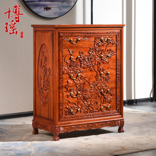 雕花家具实木中式抽屉收纳五斗柜