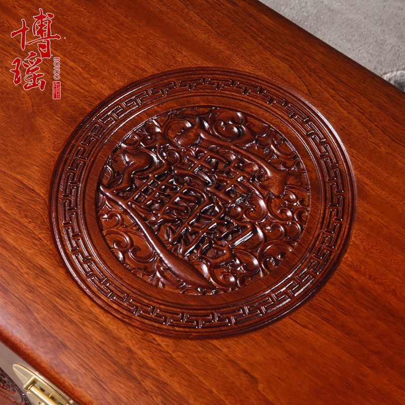 龙凤香樟木箱子婚嫁箱陪嫁全樟木字画箱木箱储物箱实木衣箱樟木箱