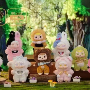 正版新品阿呆动物派对毛绒系列盲盒可爱娃娃公仔潮玩摆件挂件玩偶