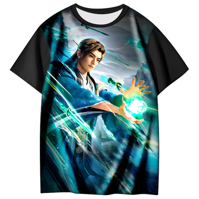 夏季凡人修仙传短袖T恤衣服韩立上装男女同款生日礼物国漫跑老魔