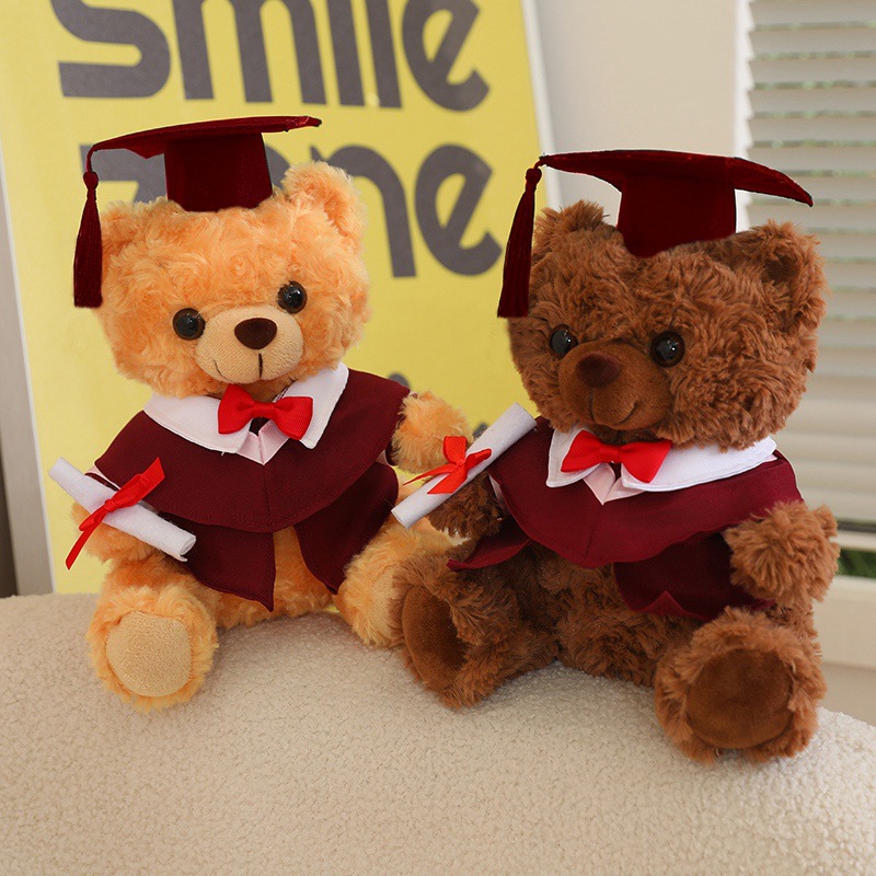 毕业小熊玩偶博士毕业熊公仔毛绒玩具小熊玩偶幼儿园小学毕业礼物