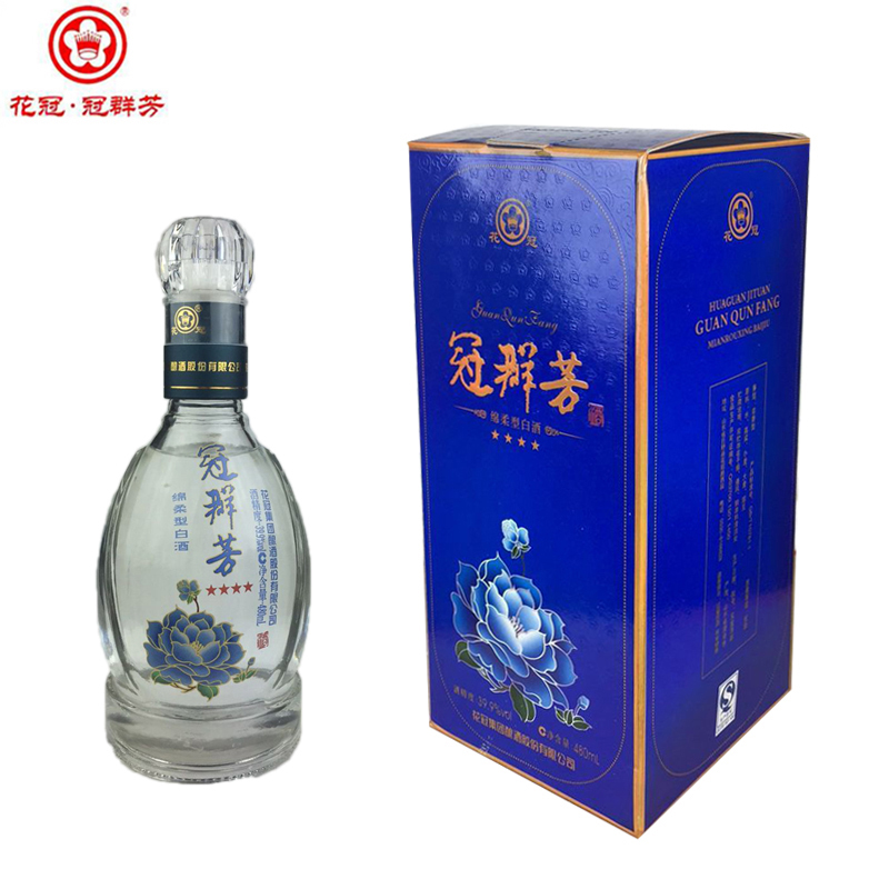 冠群芳浓香型白酒39.9度480ml醇厚粮香山东菏泽花冠纯粮食低度酒