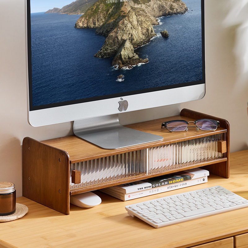 台式电脑增高架显示器托架屏幕垫高底座支架办公桌面置物架收纳架