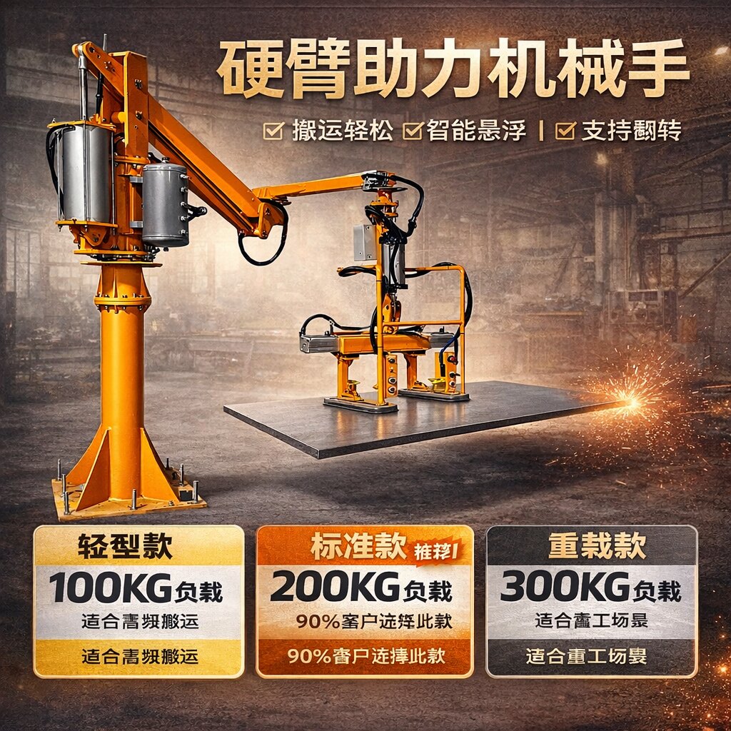 智能悬浮气动硬臂搬运助力机械手立柱式起重物料提升码垛机悬臂吊