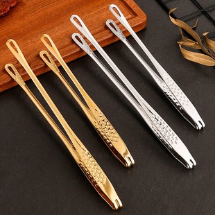 304韩式烤肉夹 不锈钢夹子烧烤夹厨房加长食品夹料理店专用牛排夹