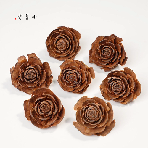 【木玫瑰】天然植物果实松果木玫瑰进口手工diy材料相框画小红书