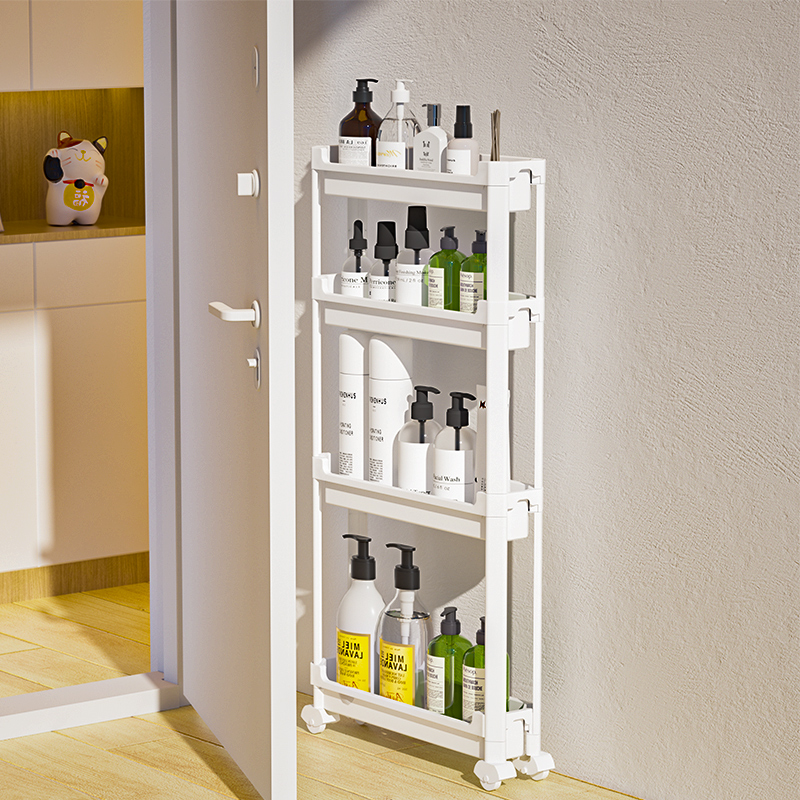 聚可爱洗手间推车窄缝收纳架