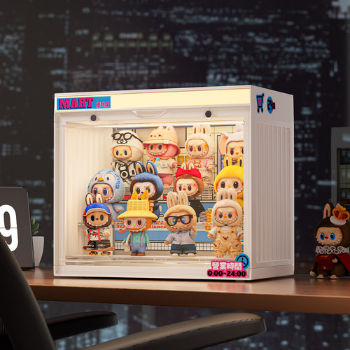 盲盒展示盒手办柜带灯