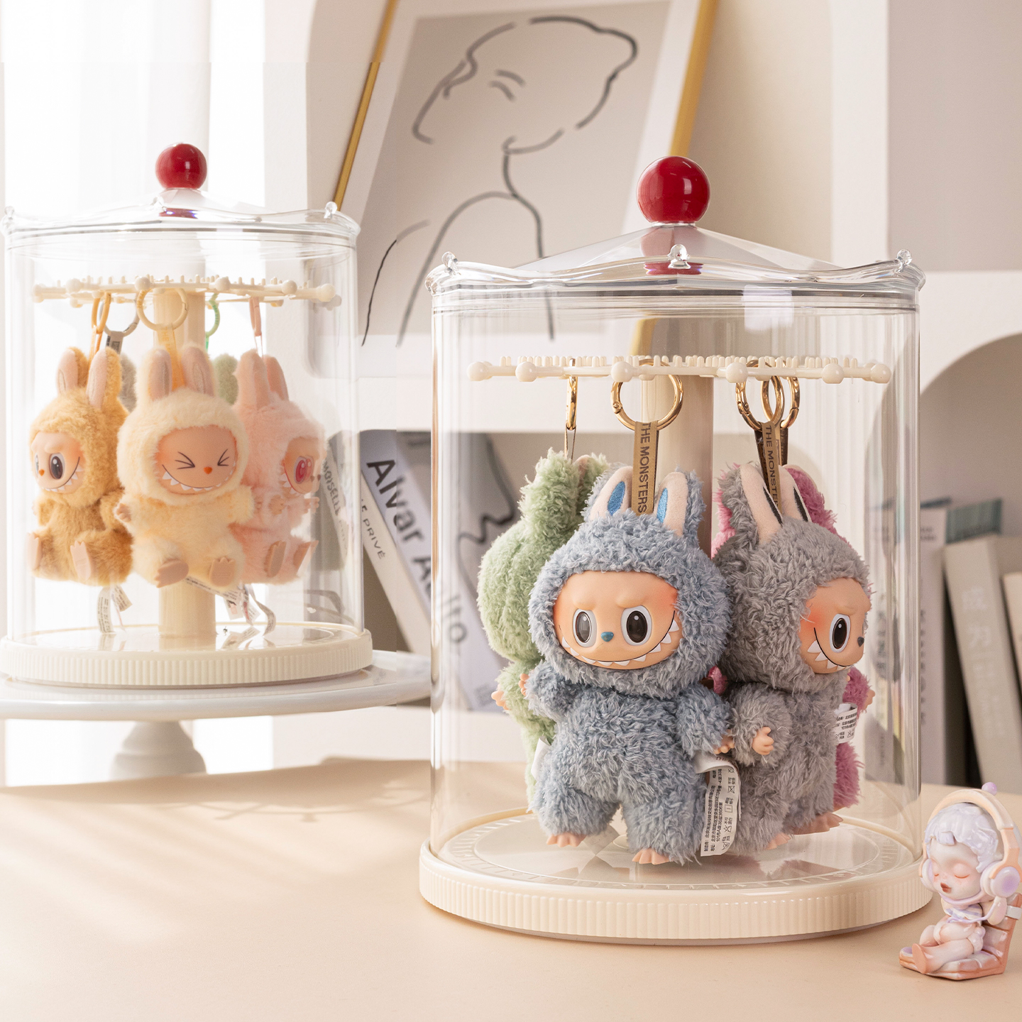 挂件展示桶透明旋转盲盒手办收纳