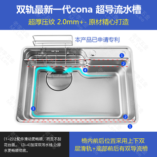 2.1厚度压纹精制sus304超导流水槽 下水 日式