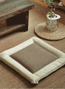 日式简约手工全麻榻榻米坐垫椅子坐垫飘窗坐垫茶艺茶几坐垫包邮