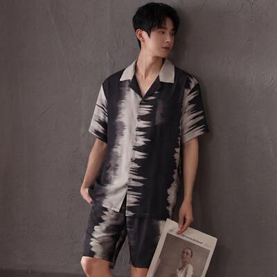 睡衣男士夏季爆款2026新款夏天短袖冰爽丝可外穿家居服套装-26126