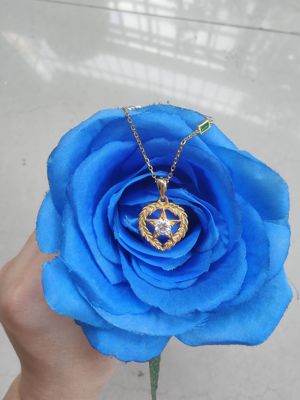 心形橄榄枝莫桑项链925纯银军恋吊坠情侣节日礼物