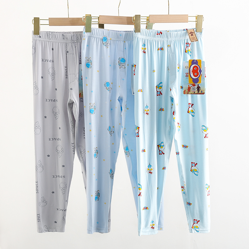 男童睡裤夏季薄款莫代尔秋裤