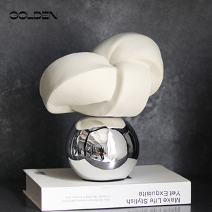 北欧现代缠绕摆件客厅电视柜摆件意式轻奢书柜开放格酒柜软装饰品