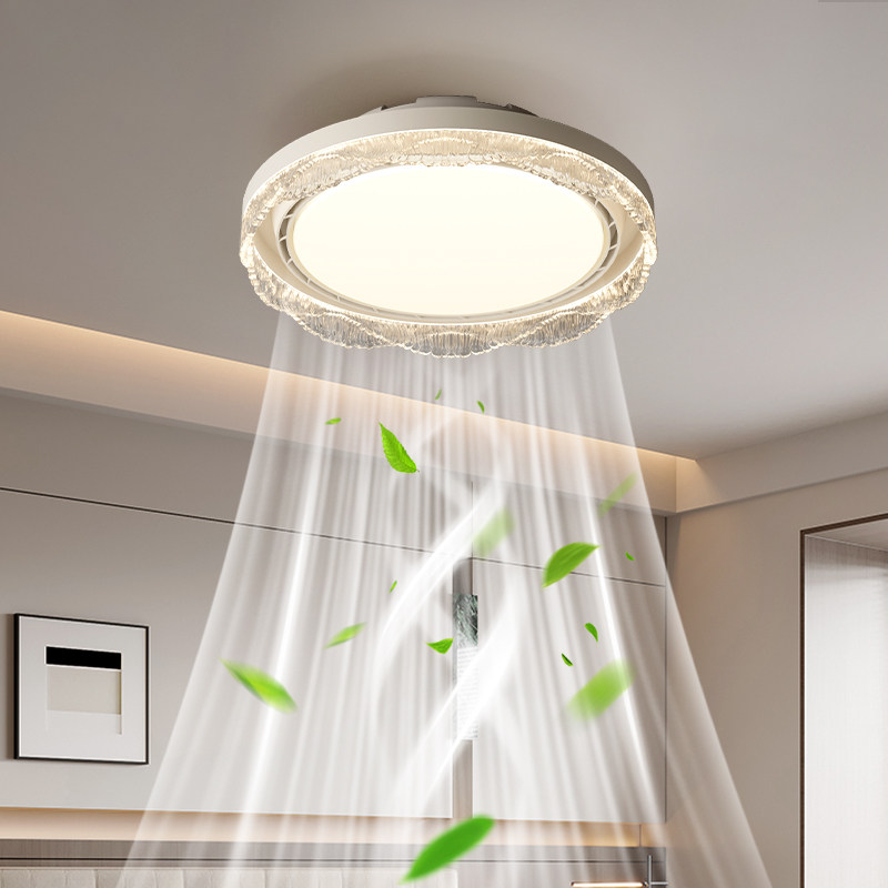 2026新款意式极简儿童房吸顶灯全光谱护眼高级感主卧室隐形风扇灯