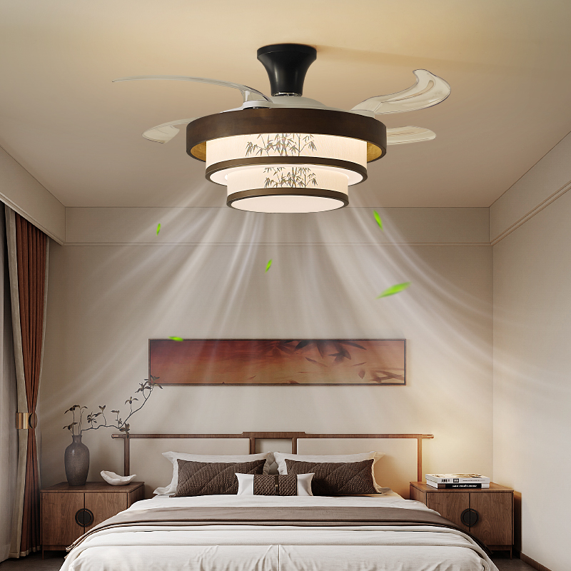 餐厅风扇灯宋式美学中古风