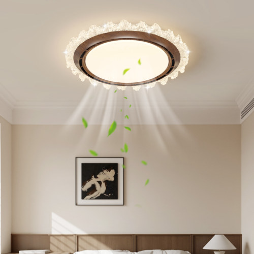 静音隐形无叶风扇灯2026新款卧室吸顶灯护眼全光谱主卧餐厅风扇灯