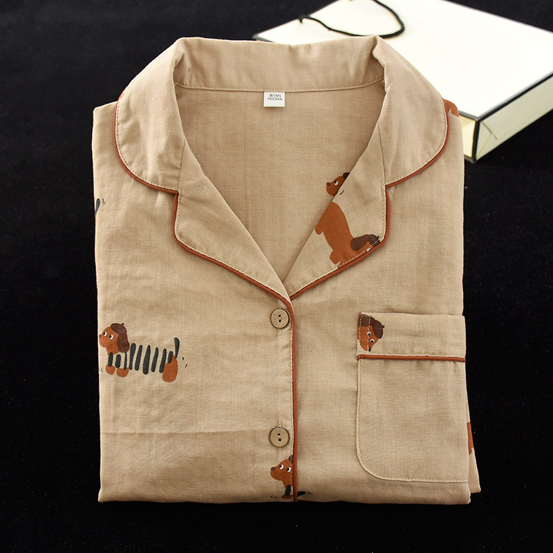 情侣睡衣春秋纯棉双层纱布卡通大码2026新款长袖套装女男士家居服,女士内衣/男士内衣/家居服,睡衣/家居服套装,淘宝优惠券,粉丝福利购,淘宝优惠卷