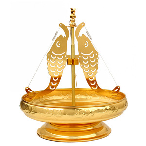 广缘德双鱼香架盘香香座香薰檀香蚊香托点香器可伸缩香托工艺礼品